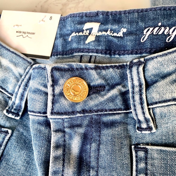 7 for all mankind girls Flare Denim Jeans SIZE 8 NWT - Picture 5 of 8